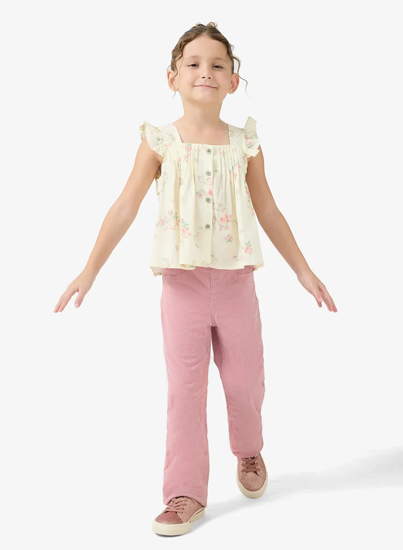 Pinata  Floral Print Frill Top for Women | Best Price UAE