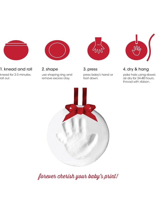 pearhead Pearhead Babyprints Handprint or Footprint Holiday Christmas Keepsake Ornament Kit  - Image 2