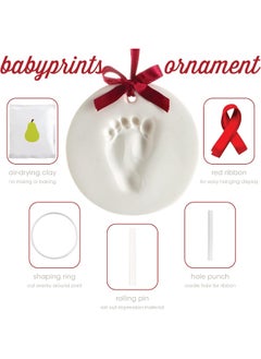 pearhead Pearhead Babyprints Handprint or Footprint Holiday Christmas Keepsake Ornament Kit  - Image 3