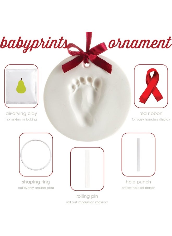 pearhead Pearhead Babyprints Handprint or Footprint Holiday Christmas Keepsake Ornament Kit  - Image 3