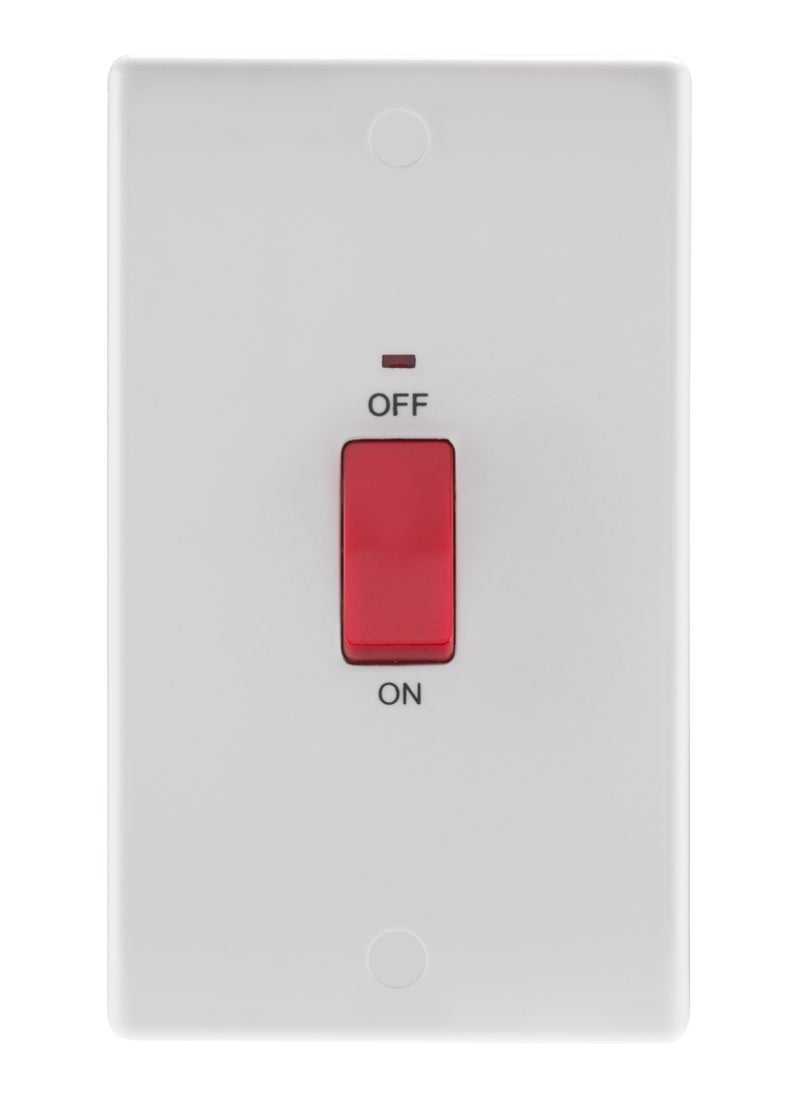 BG BG Nexus 45 Amp Double Pole Switches Large Plate With Indicator  - Image 1