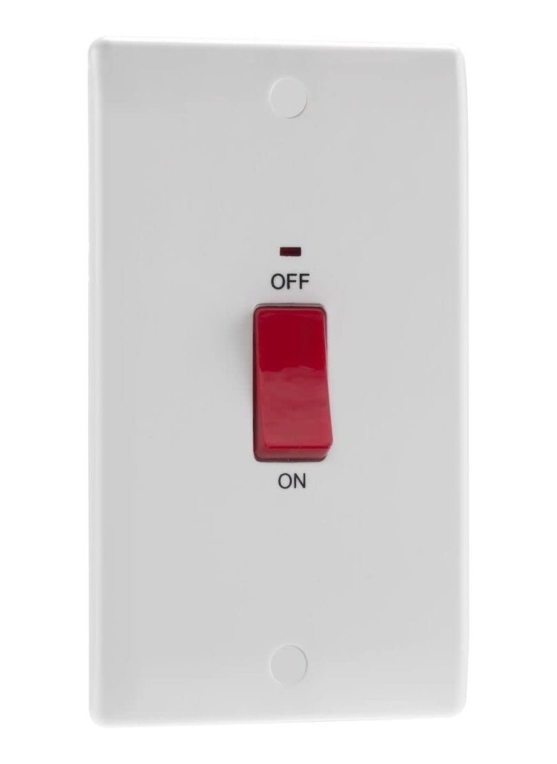 BG BG Nexus 45 Amp Double Pole Switches Large Plate With Indicator  - Image 2