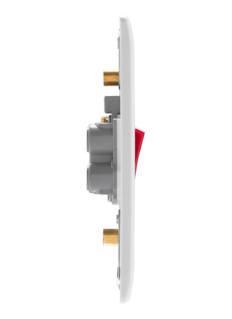 BG BG Nexus 45 Amp Double Pole Switches Large Plate With Indicator  - Image 4