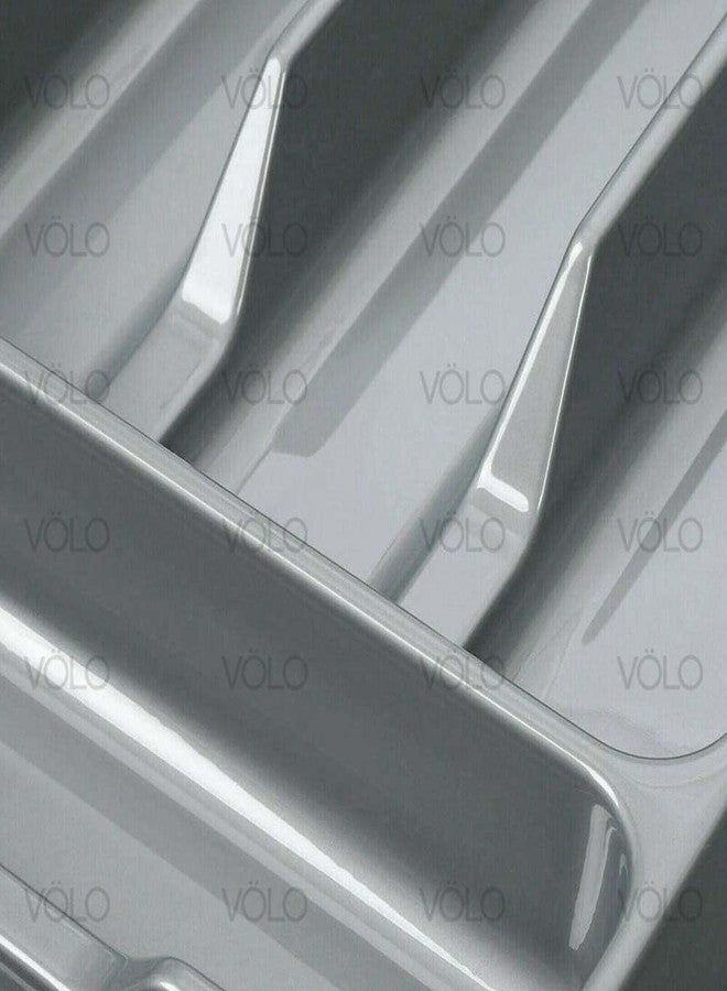 HYDERON Cutlery Tray color: grey– Space-Saving Organizer for Kitchen Drawers, Ideal for Forks, Spoons, Knives, and Utensils | Durable and Stylish Design (600mm) - Image 4
