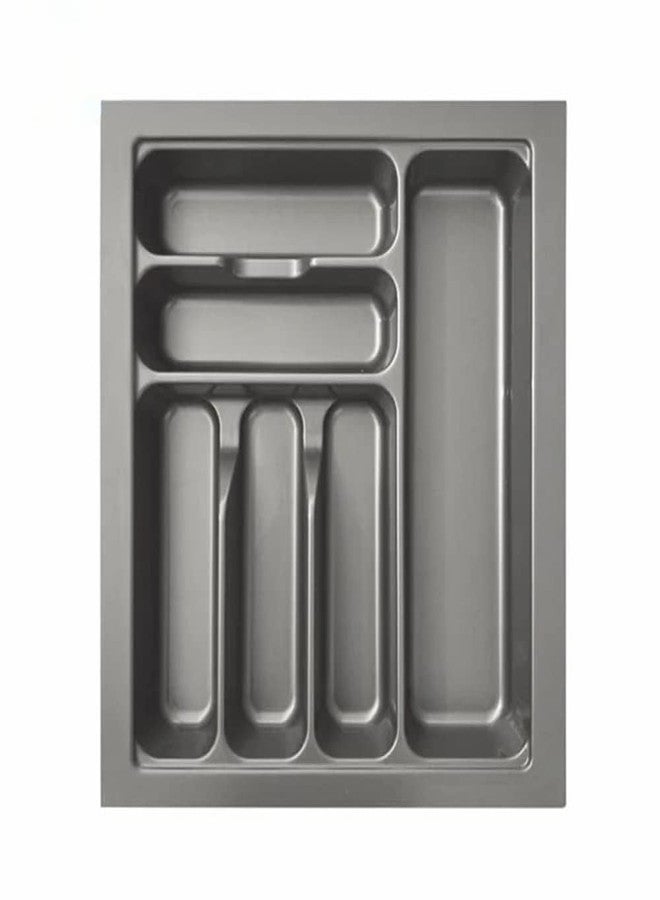 HYDERON Cutlery Tray color: grey– Space-Saving Organizer for Kitchen Drawers, Ideal for Forks, Spoons, Knives, and Utensils | Durable and Stylish Design (600mm) - Image 1