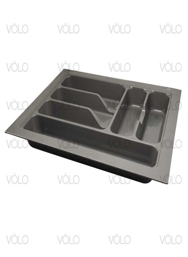 HYDERON Cutlery Tray color: grey– Space-Saving Organizer for Kitchen Drawers, Ideal for Forks, Spoons, Knives, and Utensils | Durable and Stylish Design (600mm) - Image 3