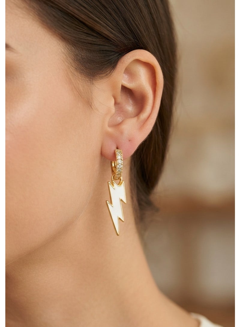 R.C.E Accessories Lightning Dangle Earrings for Women & Girls - Multicolor Design, Stylish Gold Earings, Earings for Girls & Earrings for Women - Trendy Fashion Jewelry for a Bold Look - Image 2