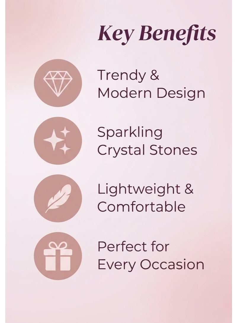 R.C.E Accessories Lightning Dangle Earrings for Women & Girls - Multicolor Design, Stylish Gold Earings, Earings for Girls & Earrings for Women - Trendy Fashion Jewelry for a Bold Look - Image 4