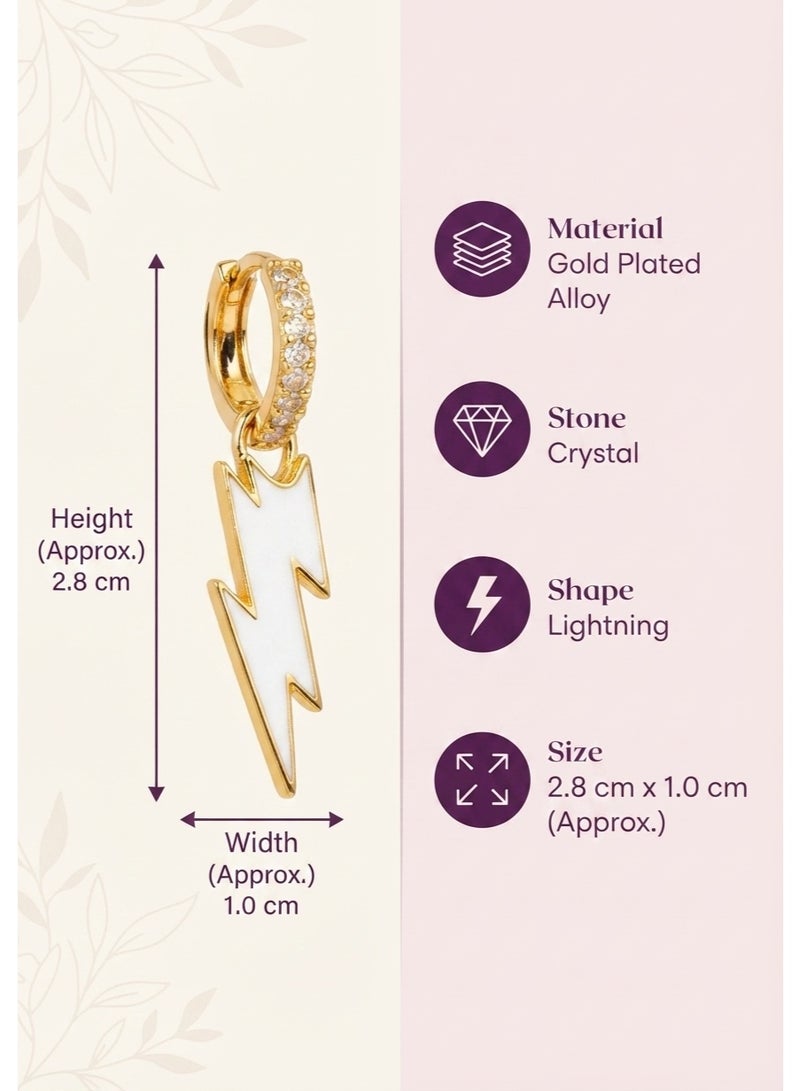 R.C.E Accessories Lightning Dangle Earrings for Women & Girls - Multicolor Design, Stylish Gold Earings, Earings for Girls & Earrings for Women - Trendy Fashion Jewelry for a Bold Look - Image 5