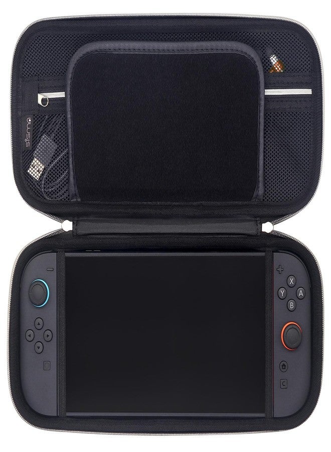 sisma Slim Carry Case Compatible with Nintendo Switch 2 Console, Hard Shell Travel Protective Case Carrying Bag Switch2 Accessories Storage Pocket & 12 Game Card Holders -Black - Image 5
