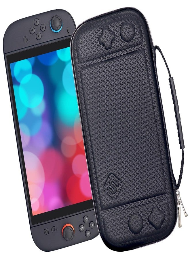 sisma Slim Carry Case Compatible with Nintendo Switch 2 Console, Hard Shell Travel Protective Case Carrying Bag Switch2 Accessories Storage Pocket & 12 Game Card Holders -Black - Image 1