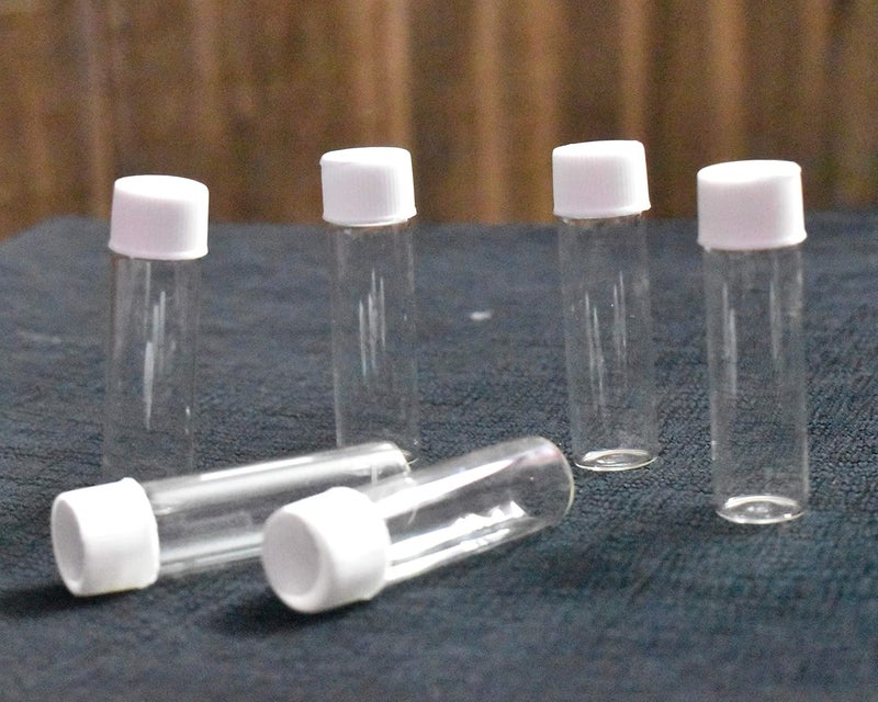 Ritedeal 5ml glass vial transparent quality glass bottle Homeopathy bottles with white screw caps 2 BOX - Image 1