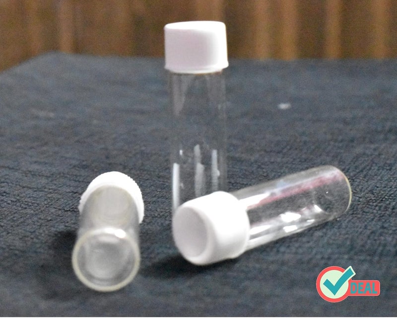 Ritedeal 5ml glass vial transparent quality glass bottle Homeopathy bottles with white screw caps 2 BOX - Image 2