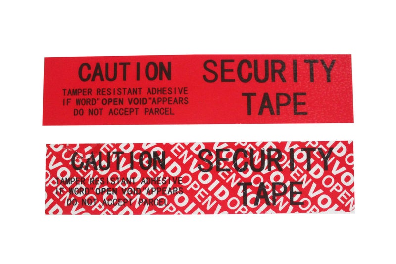 TamperSeals Group - 2 Rolls 100% Total Transfer Tamper Proof Security Seal Tapes (1 Inch x 55 Yards x 2 Mil, Ultra-Thick â€œVoidâ€ Film, Red) - Image 3