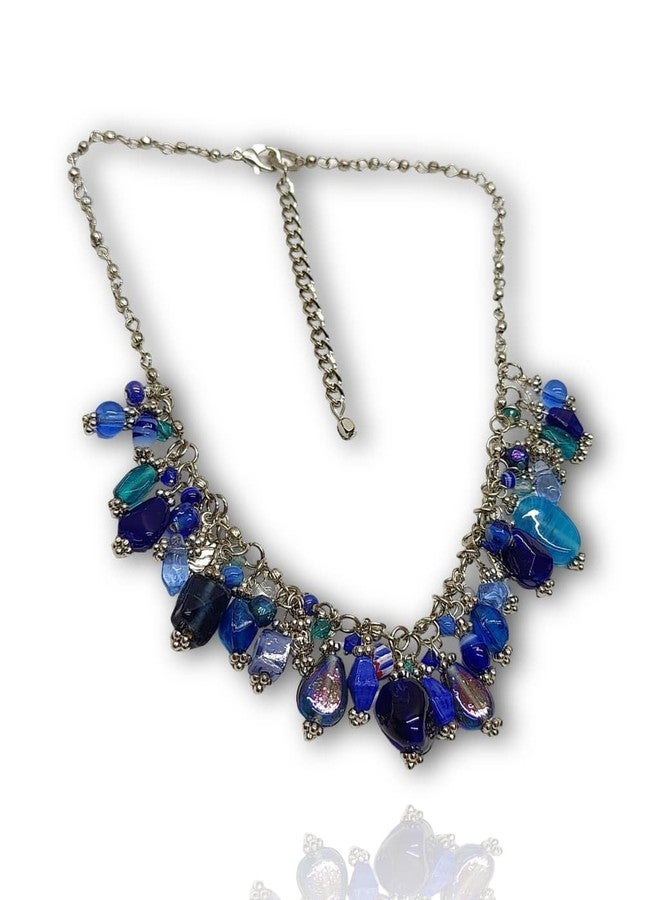 DCA Western Latest Trendy Boho Charms Fashion Jewellery Necklace for Women and Girls (Blue) - Image 2