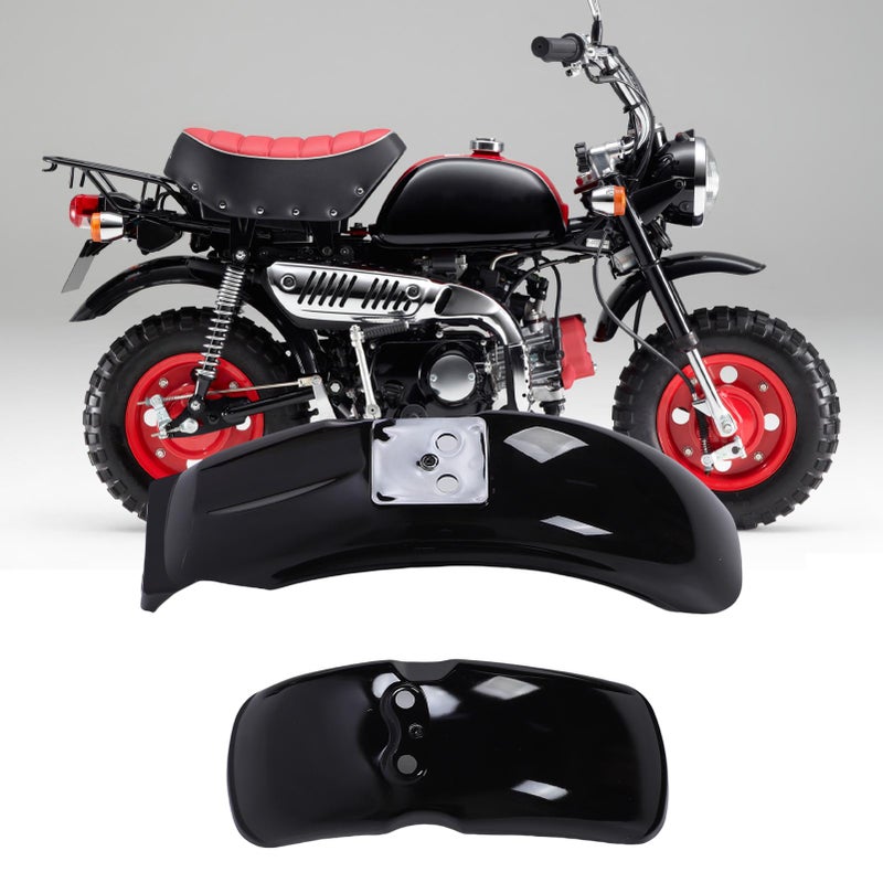 Motorcycle Front Rear Mudguard Protector Set Gloss Black Replacement for Monkey Gorilla Bikes Z50 Z50A Z50J Z110 Z125 8in 10in Wheel - Image 3