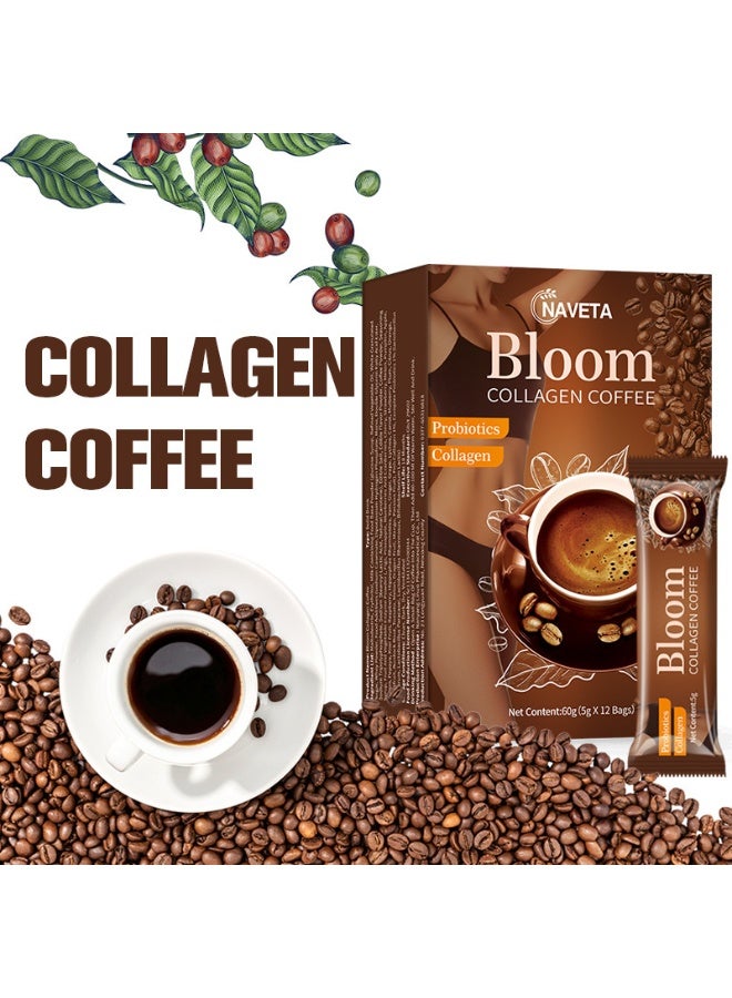 NAVETA 3-PACK Bloom Collagen Coffee 100% Organic and Containing Glutathione and Probiotics, a Slimming Coffee. - Image 2