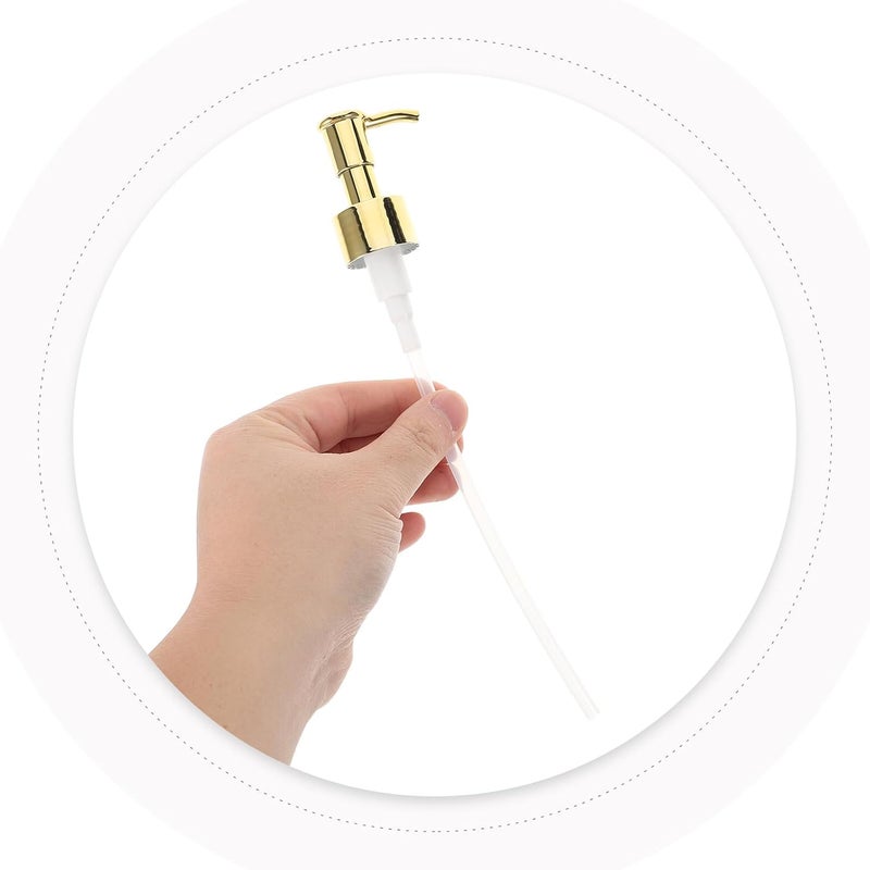 10 Pieces Gold 24/410 Replacement Lotion Pump, 10 Pieces for Soap and Essential Oil Dispenser, Long Nozzle for Precise Dosage, Compatible with Kitchen Bottles and - Image 4