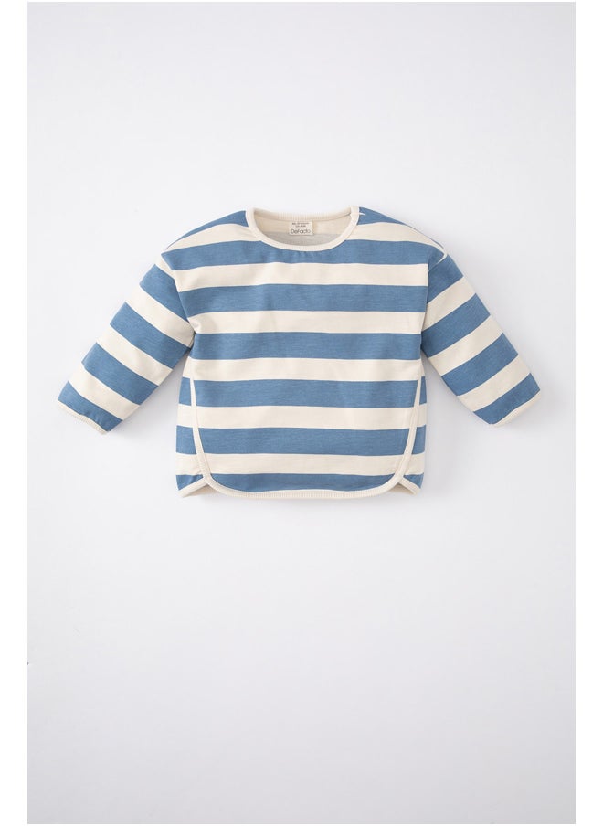 DeFacto - Babygirl Regular Fit Bike Neck Long Sleeve Knitted Sweat Shirt - Image 1