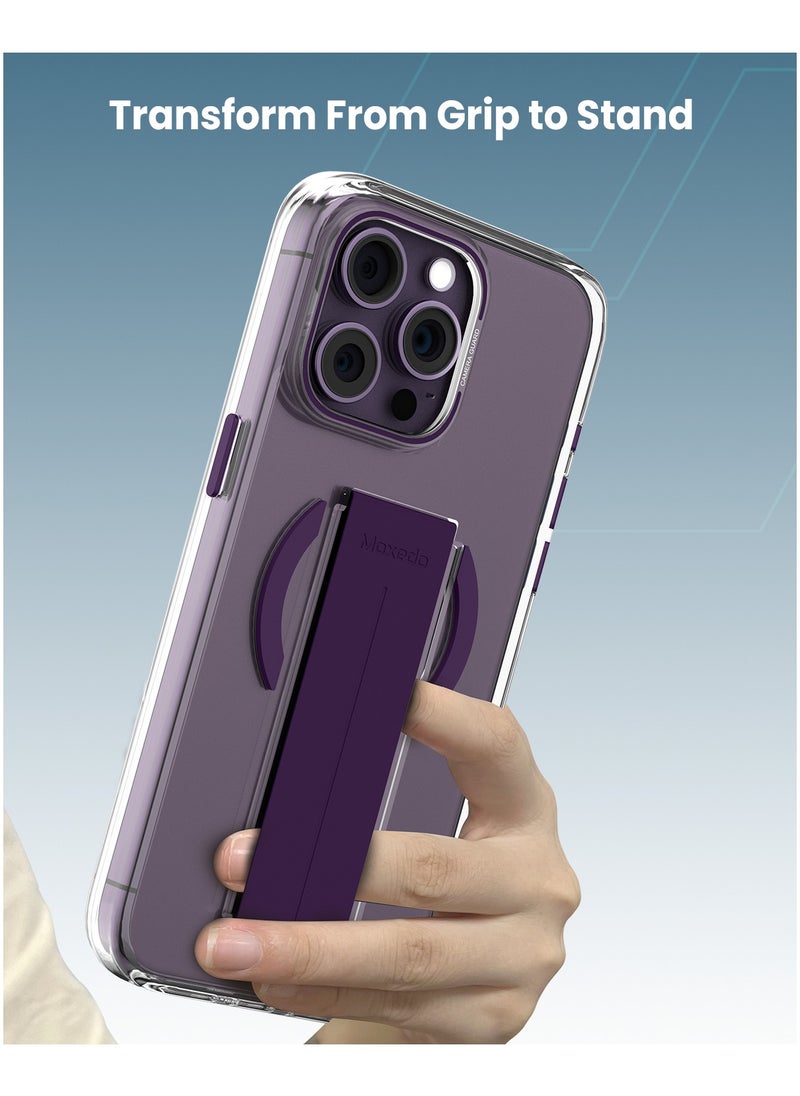 Moxedo Moxedo Magnetic Protective Case Scratch Resistant Drop Protection Magsafe Technology Compatible for iPhone 14 Pro Max 6.7 inch -Purple  - Image 2