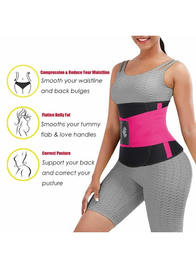Chongerfei Waist Trainer Belt for Women - Waist Trimmer Weight Loss Ab Belt - Slimming Body Shaper(Black,Medium) - Image 4