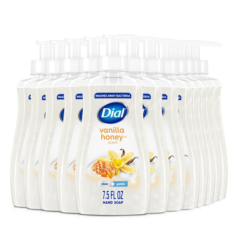 Dial Liquid Hand Soap Vanilla Honey 75 fl oz Pack of 12