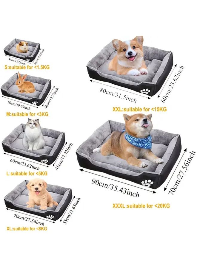 XL Black Cozy Plush Dog Bed For Small To Large Dogs Indoor Outdoor Pet Furniture - Image 4
