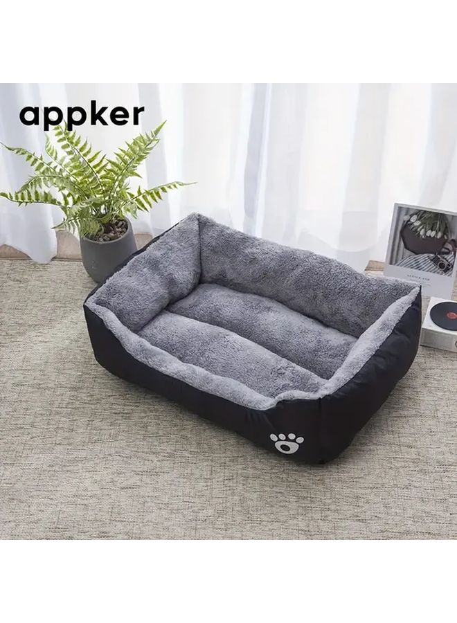 XL Black Cozy Plush Dog Bed For Small To Large Dogs Indoor Outdoor Pet Furniture - Image 1
