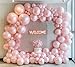 HIBAOpati Pearl Pink Balloons Double Stuffed Pastel Light Pink Balloon Arch Kit Thick Latex Different Sizes 18125in Balloon Garland for Birthday Wedding Baby Shower Bridal Mothers Day Party Decor - Image 3