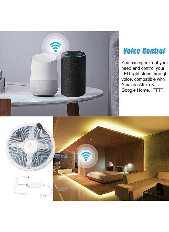 Generic - WIFI LED Strip Lights Kit 10m/32.8ft Length RGB Smart Light Strip Ewelink APP Remote Control Dimmable Changing Color Compatible With  Google Home for Bar Home Decoration - Image 1