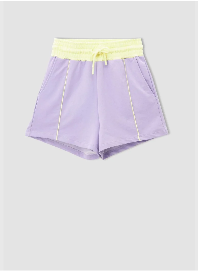 ديفاكتو Colour Block Basic Drawstring Mini Shorts