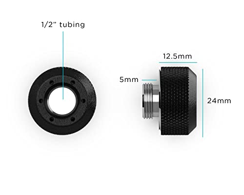 PrimoChill 1/2in. Rigid RevolverSX Series Fitting - 12 Pack - Sky White - Image 3
