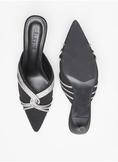 Celeste Women's Embellished Slip-On Mules with Stiletto Heels  - Image 4