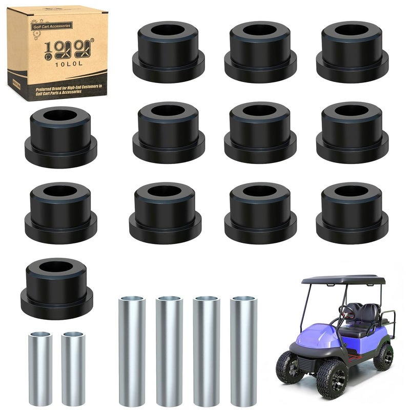 10L0L Rear Spring & Rear Shackle Bushing Kit for Club Car Precedent 2004-up Golf Cart, OEM# 102506401 102506601 102506301 - Image 1