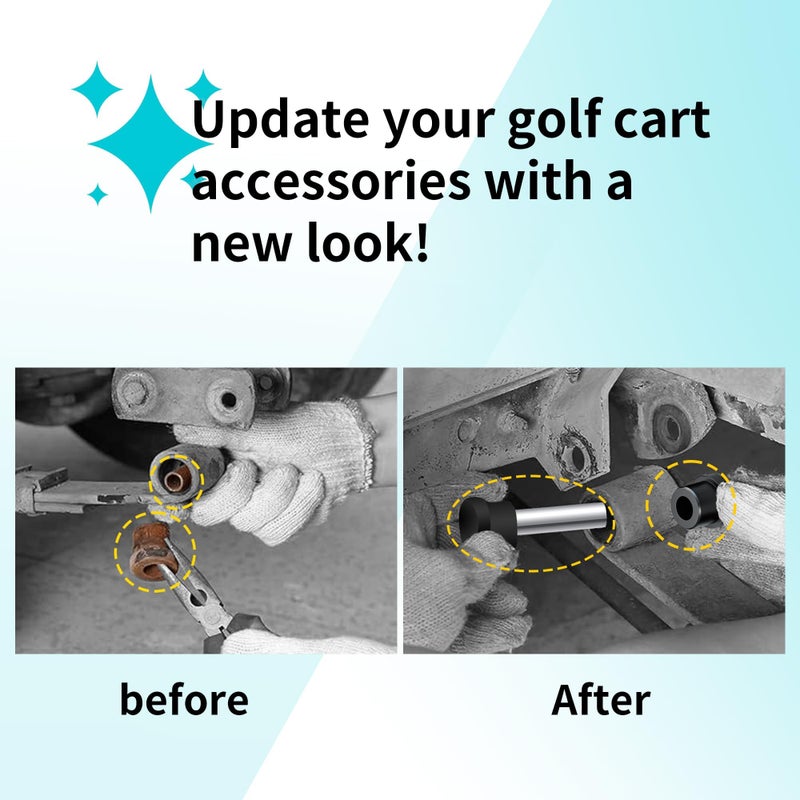 10L0L Rear Spring & Rear Shackle Bushing Kit for Club Car Precedent 2004-up Golf Cart, OEM# 102506401 102506601 102506301 - Image 5