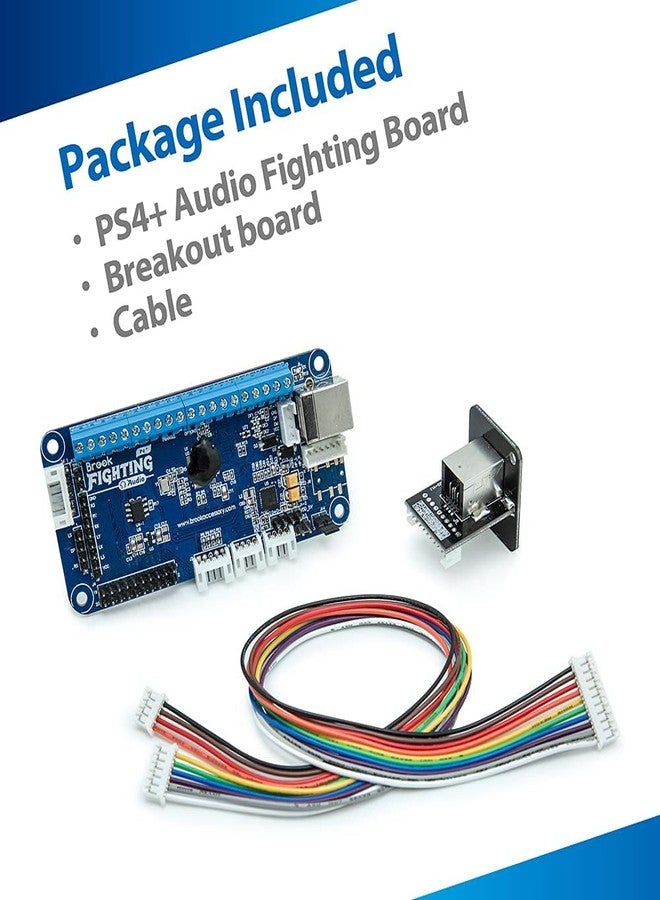 Brook PS4+ Audio Fighting Board - Pre-Installed Header Version, Arcade Stick PCB for PS4, PS3, NS Consoles and PC, Upgradable with UFB-UP5 - Image 4