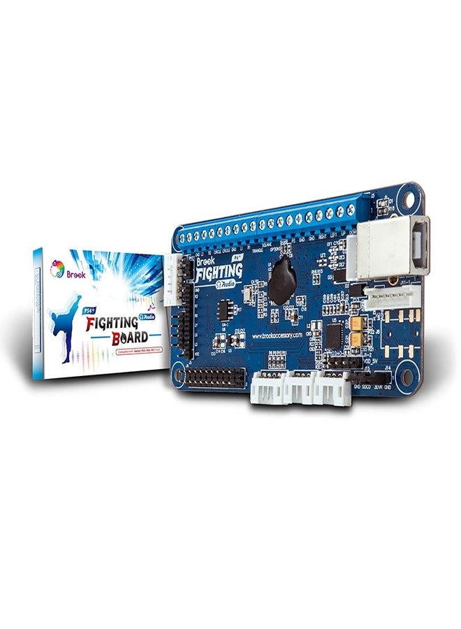 Brook PS4+ Audio Fighting Board - Pre-Installed Header Version, Arcade Stick PCB for PS4, PS3, NS Consoles and PC, Upgradable with UFB-UP5 - Image 1