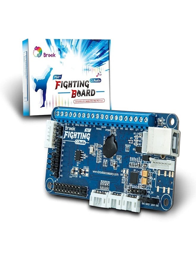 Brook PS4+ Audio Fighting Board - Pre-Installed Header Version, Arcade Stick PCB for PS4, PS3, NS Consoles and PC, Upgradable with UFB-UP5 - Image 2