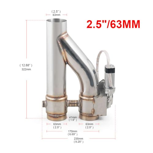 Dyno Racing Universal 2.5 Inch Stainless Steel Exhaust Pipe Kit - Image 4