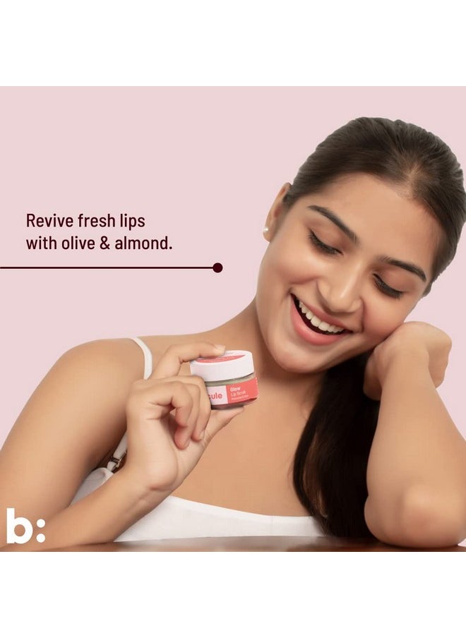 Biocule Glow Lip Scrub Balm For Glowing Pink Lips ; Exfoliates & Heals Dry Chapped & Dark Lips ; With Glabridin Omega & Vitamin E From Licorice & Olive ; Peppermint Flavor ; 100% Natural 12G  - Image 5