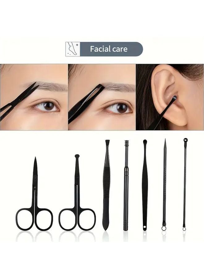 42 Pcs Red Professional Stainless Steel Foot Hand Facial Care Tool Set With Storage Box - Image 3