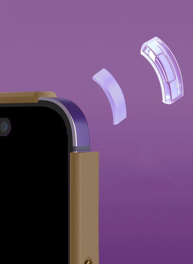 دبليو تيك غطاء شحن لاسلكي بحافظة جلدية فاخرة مغناطيسية لأبل آيفون 17 برو ماكس 5G 2025 - ذهبي - Image 5