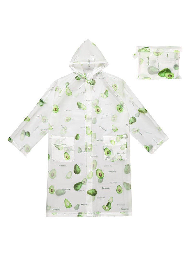SYOSI Rain Ponchos Raincoat Eva Waterproof Portable Jacket Coats Camping Hiking Outerwear Reusable with Hoods and Open Sleeves for Adults Men Women - Image 5