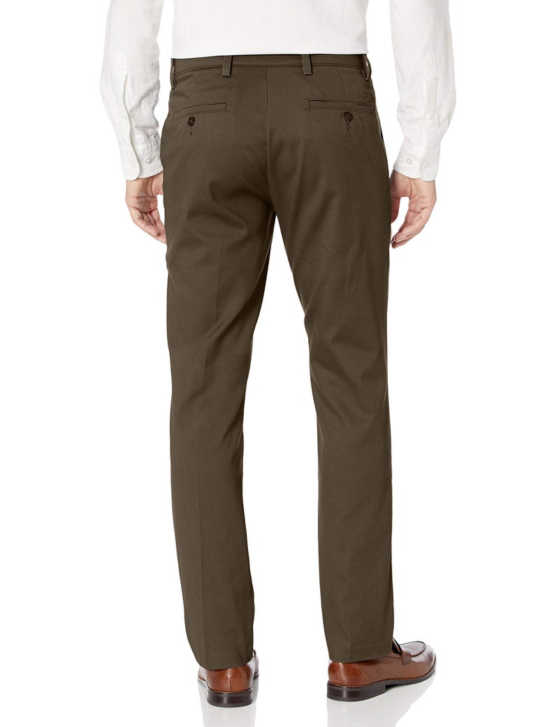 Dockers Men's Slim Fit Easy Khaki Pants, Dark Pebble, 34W x 30L - Image 2