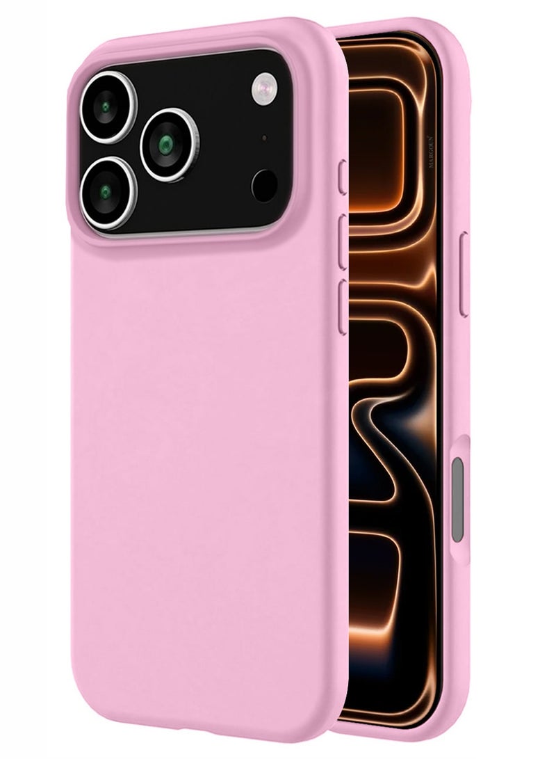 CATANES 3 Packs Silicone Protective Phone Case for iPhone 17 Pro - Soft Anti-Scratch Microfiber Lining Ultra Slim Drop Protection Phone Cover with Two Privacy Screen Protectors - Pink - Image 5