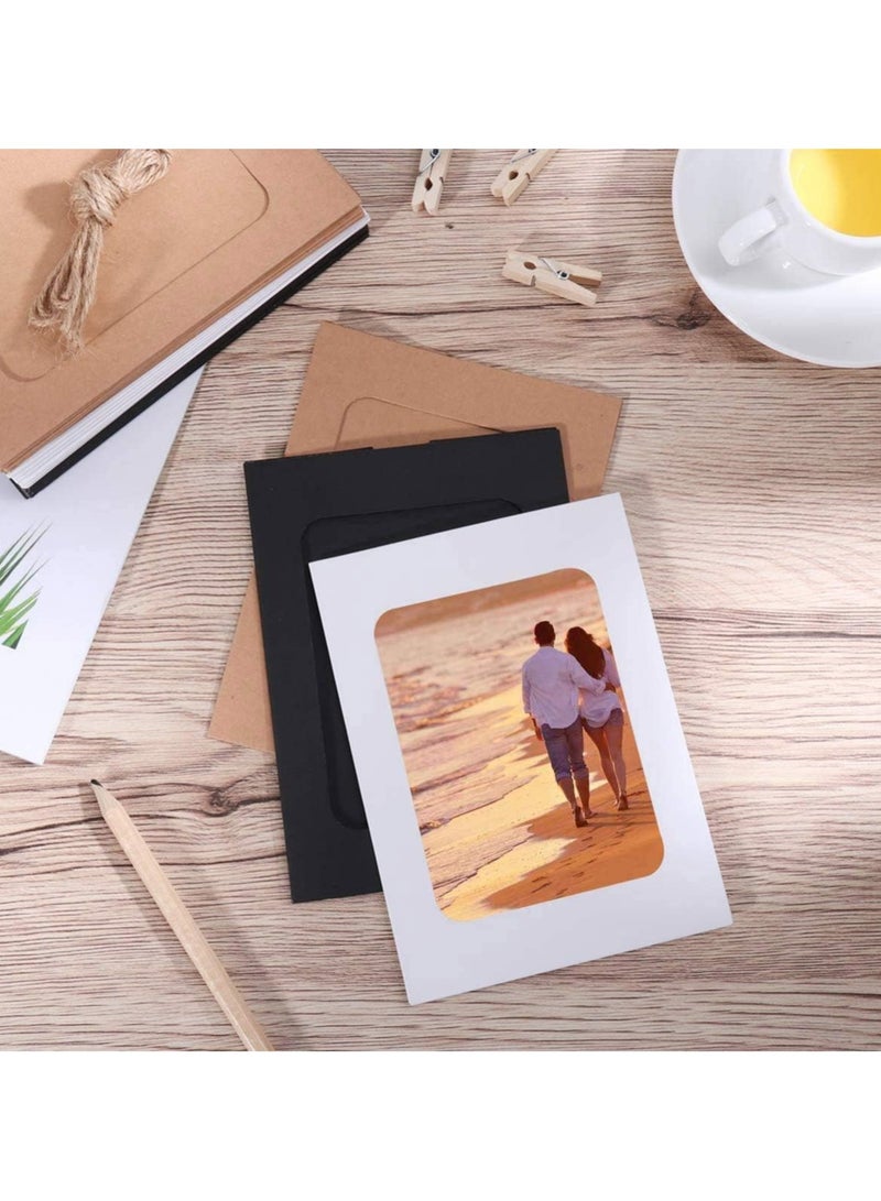 أوزيغالور 30 إطاراً من ورق الكرافت لصور 4 × 6 مع مشابك غسيل وحبال - ديكور الحائط - Image 2