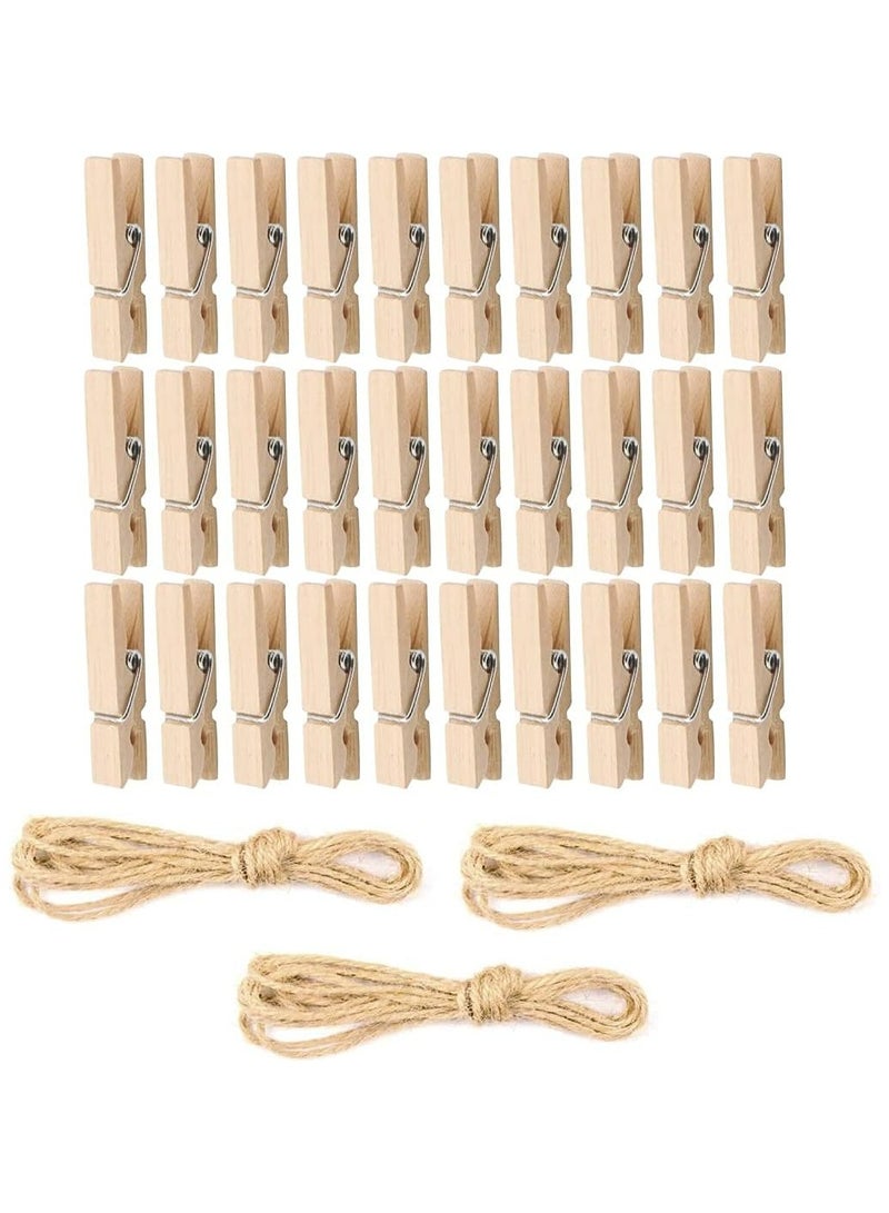 أوزيغالور 30 إطاراً من ورق الكرافت لصور 4 × 6 مع مشابك غسيل وحبال - ديكور الحائط - Image 4