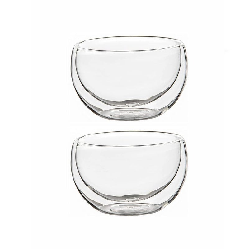 Baskety Glass Bowls for Kitchen Prep Dessert Dips and Candy Dishes or Nut Bowls 300ml Each (Pack of 2) - Image 1