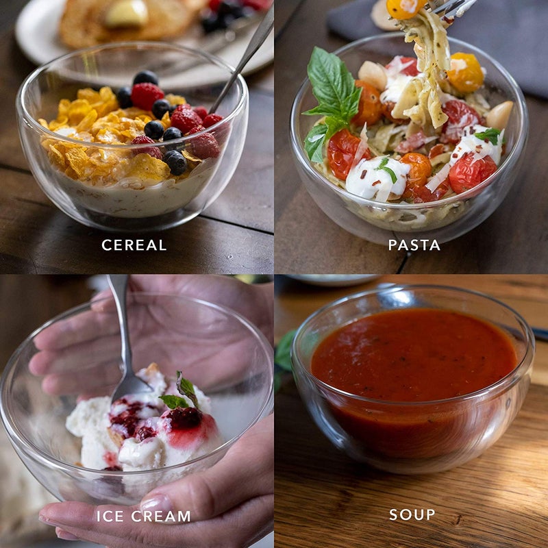 Baskety Glass Bowls for Kitchen Prep Dessert Dips and Candy Dishes or Nut Bowls 300ml Each (Pack of 2) - Image 4