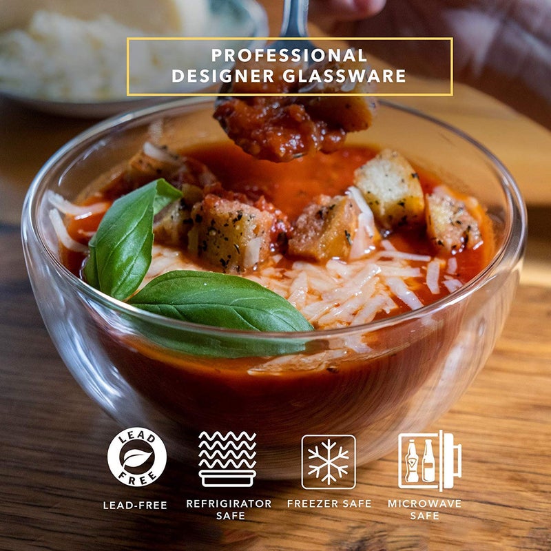 Baskety Glass Bowls for Kitchen Prep Dessert Dips and Candy Dishes or Nut Bowls 300ml Each (Pack of 2) - Image 5